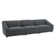 thumbnail image 2 of Modway Comprise 3-Piece Sofa in Charcoal, 2 of 10