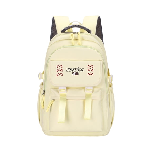 Boyscolos Waterproof Backpack Women Casual Fashion Large Capacity Backpack Multifunctional Side Pockets Men Travel Backpack Yellow One Size