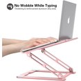 thumbnail image 2 of Support Ordinateur Portable pour Bureau, Support Ordinateur Portable Réglable Support Ordinateur Portable Riser avec Hauteur Multi-Angle Réglable Ordinateur Stand pour MacBook Air / Pro et Plus d'Ordinateurs Portables 10-17.3"-Rose Or, 2 of 5