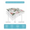 thumbnail image 4 of Full Size Quilt Bedding Set, Pink Spring Floral Reversible Summer Quilt 3 Pieces, Elegant Pastoral Flowers Birds Watercolor Lightweight Bedspreads Coverlets with 2 Pillow Shams for All Seasons, 4 of 5