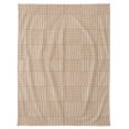 thumbnail image 5 of Flannel Throw Blanket for Couch Sofa Bed, Vintage Beige Plaid Stripe Soft Cozy Warm Fuzzy Blanket 50x60in, 5 of 9