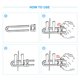 thumbnail image 5 of Cerraduras de seguridad para bebés en forma de U, cerradura de seguridad deslizante para gabinete de niños, cerradura de seguridad para armario de bebés, máxima eficiencia, 5 of 10