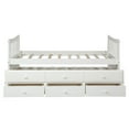 thumbnail image 3 of Veryke Solid Wood Twin Size Beds with Trundle and 3 Storage Drawers - White, 3 of 9