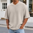 thumbnail image 2 of Akiihool Men's Graphic T-Shirts Men's Street Muscle Short Sleeve Print Personality Fashion Fashion T Shirt(Khaki,XL), 2 of 4