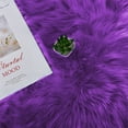thumbnail image 6 of Latepis Faux Fur Sheepskin Rug Luxury Room Décor for Living Room,Bedroom,Playroom Purple Fur Rug 5x6.7,Fluffy Washable Rug Purple Fur Rug, Rectangle, 6 of 7