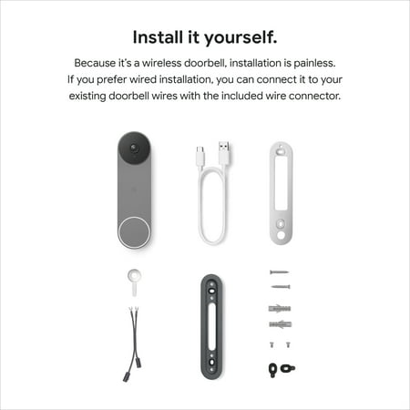 Google Nest Doorbell (Battery) - Wireless Video Camera, Ash - Image 8