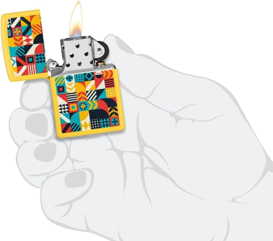 Zippo Lighter - Customized Message on Barn Quilt Sunflower Pocket Lighter 46586
