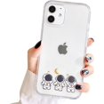 thumbnail image 1 of Funda transparente compatible con iPhone 12/iPhone 12 Pro, con diseño creativo de astronauta, planeta, estrella y espacio exterior, para niñas y niños, suave TPU a prueba de golpes, delgada, para, 1 of 8