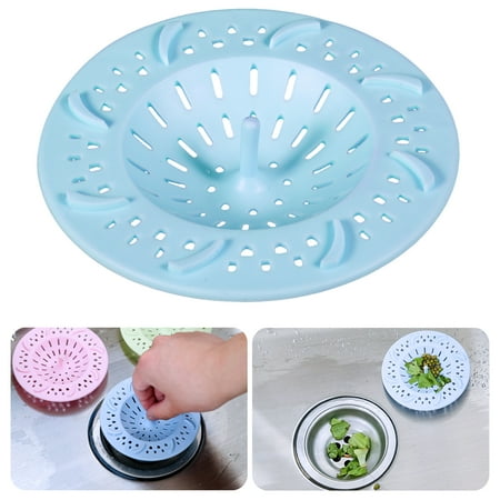 Silicone Sink Strainer (EEEKit Drain Tub Strainer Cover, Soft Silicone Hair Sink Trap Basin Stopper Filter Catcher Shower Bath, Home)
