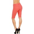 thumbnail image 3 of Women's Jean Looking Bermuda Shorts Jeggings Cotton Blend Short Length Pull Up, 3 of 5
