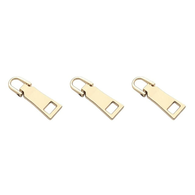 Guardoinrt 3pack/lot Reusable Zippers Replacement Header - Practical And Wide Application Widely Zippers Slider Number 3 * Gold 3Set