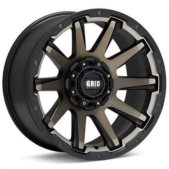 Grid Wheels 52927D1578 20 x 9 in. Black Machined Bronze Tint Wheels