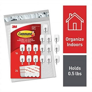Command Clear Hooks & Strips Plastic Medium 50 Hooks w/50 Adhesive Strips  per Carton 17091CLRCABP 