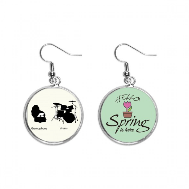 Song Music Drum Kit patrón de energía Colgante decorativo temporada pendientes de primavera joyas Unbranded M