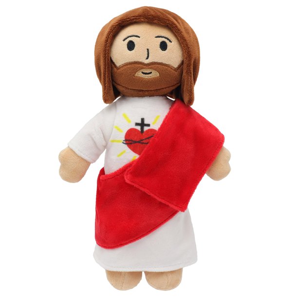 Peluche Yelakey, 33 cm, corazón de Jesús, para niños