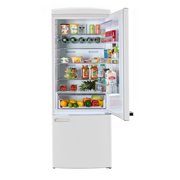 Unique Appliances Classic Retro 17 cu ft Bottom Freezer Refrigerator, Marshmallow White