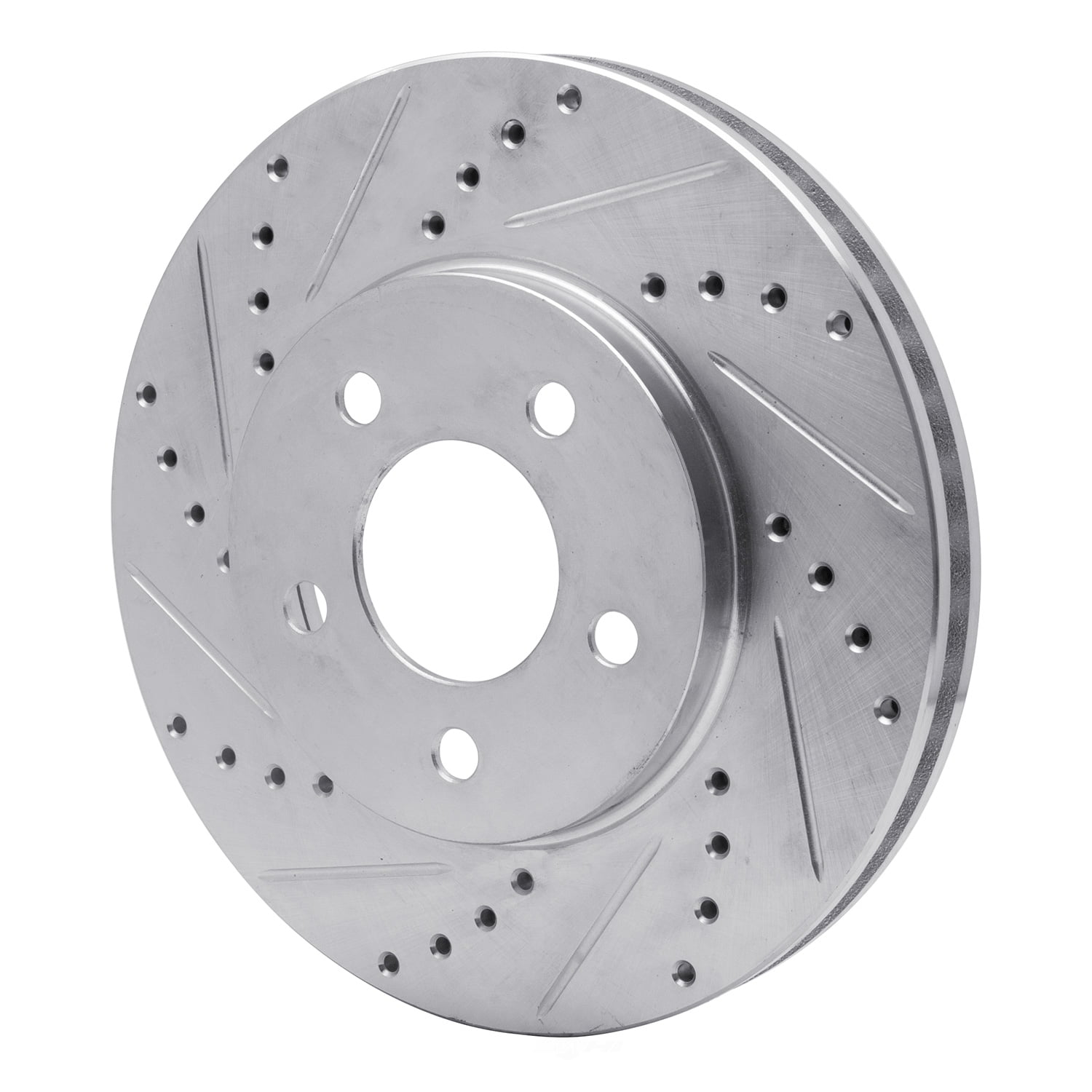 Dynamic Friction Company 631-54056L DFC Brake Rotor - Drilled And Slotted - Silver