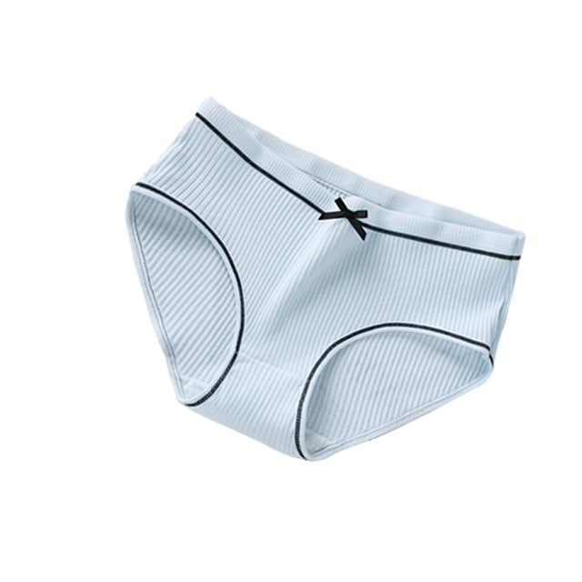 Sonducket Ropa interior elástica para mujer, calzoncillos de algodón para niña, bragas transpirables que absorben la humedad, ropa interior diaria Ropa interior cielo azul L Sonducket AP000432-09