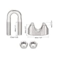 thumbnail image 3 of Unique Bargains 316 Stainless Steel Wire Rope Clip Clamp for 12mm Diameter Cable, 3 of 5