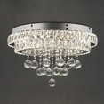 thumbnail image 2 of Crystal Ceiling Light, Modern Ceiling Light with Remote Control Silver 50*25cm, 2 of 20