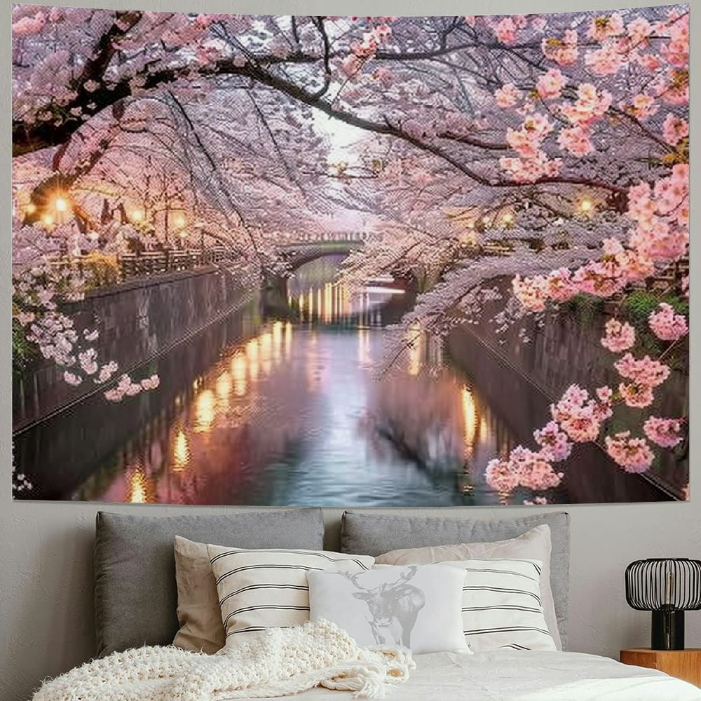 Cherry blossom tree tapestry deals
