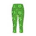 thumbnail image 5 of QATAINLAV Womens St Patricks Day Capri Leggings Cute Shamrock Graphic Print Yoga Pants Irish Festival Party Cropped Tights Green XL, 5 of 6