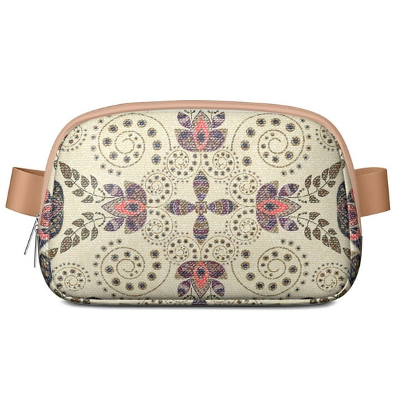 Colorful Ethnic Fanny Pack – Paisley Waist Bag with Artistic Pattern and Classic Retro Chic Vibes