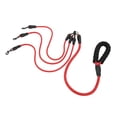thumbnail image 2 of Dog Leash, Shock Absorbing Control Nylon Reflective Comfortable Dog Training Leash  For Beach For Camping Black,Red, 2 of 8