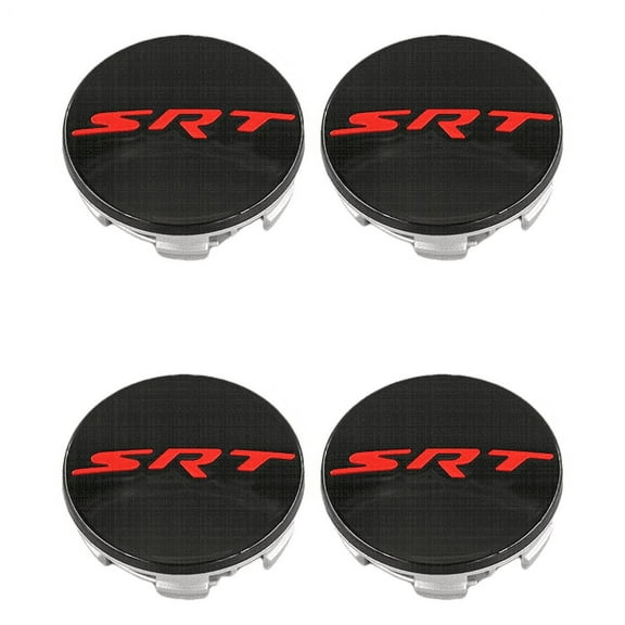 SRT Center Cap (Gloss Black-Tor Red-Text)