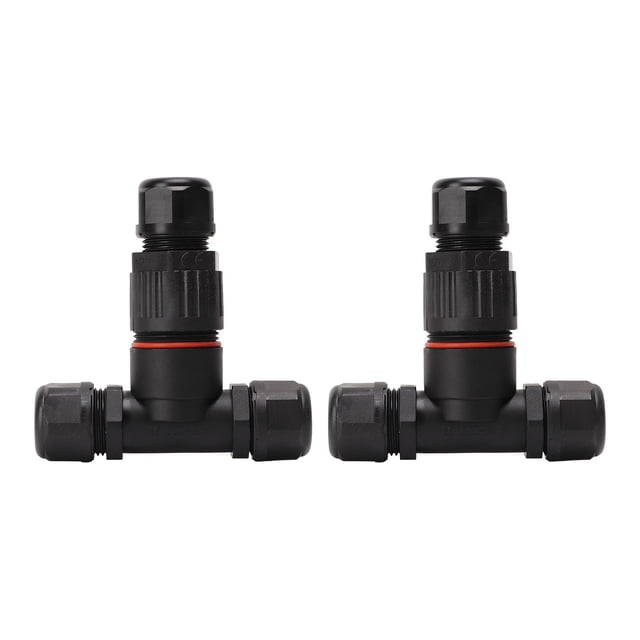 2 uds conector impermeable tipo T 5 pines IP68 conector de cable de farola impermeable para exteriores 450V 32A
