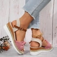 thumbnail image 6 of Mepaouo Women's Platform Sandals Ankle Buckle Espadrille Wedge Heels Open Toe Dress Shoes Size 8.5, 6 of 9