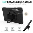 thumbnail image 6 of For Samsung Galaxy Tab S6 Case 10.5 inch SM-T860/T865/T867, 360 Hand Strap, Shoulder Strap, Kickstand, Rugged Drop Protection, Black, 6 of 6