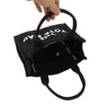 thumbnail image 4 of Bolso de lona para mujer, impermeable, de gran capacidad, informal, con cremallera, correa ancha, para viajes y compras, color negro, 4 of 14