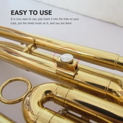 FRCOLOR Clamp-on Lyre Metal Plating Euphonium Marching Music Clip Lyre For Trumpet Clarinet Trombone,9.45X7.48X0.59