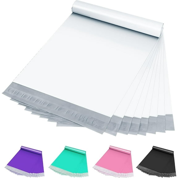 White Poly Mailers 10" x 13", 100 Pcs Large Poly Mailers for Small Business Self-Seal Shipping Bags for Clothing, Shipping Envelopes, Packaging Bags, Mailing Poly Bags