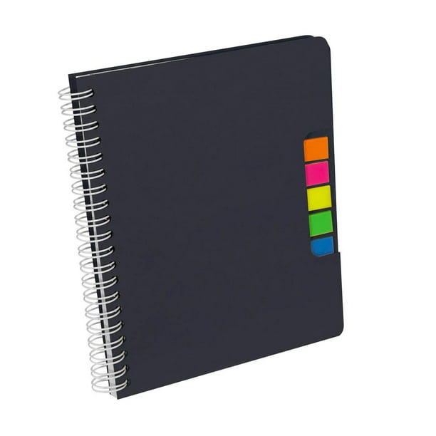 Paquete 80 piezas Libreta con 70 hojas de raya. Incluye banderillas adheribles azul 14 x 18