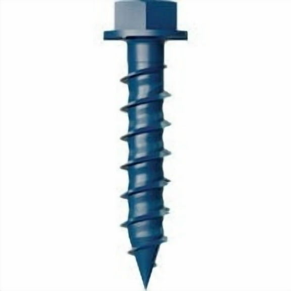 Simpson Strong-Tie Titen Turbo TNT25114HC75 Screw Anchor, 1/4 in Dia, 1-1/4 in L, Carbon Steel, Ceramic-Coated/Zinc