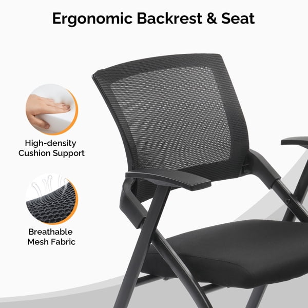 Alvantor Folding Mesh Office Chair with Wheels, 2 Pack – Ergonomic Design for Office Use