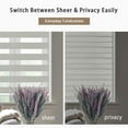 thumbnail image 2 of Cordless  Free-Stop Light Filtering Zebra Roller Blinds for Bedroom/Living Room/Office,58"W x 72"H Sand, 2 of 6