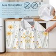 thumbnail image 5 of Yellow Daisy Floral Cabinet Curtain 32"Wx55"L,Dustproof Pantry Door Curtain with Self Adhesive Tape,Spring Rustic Botanical Flowers Tall Storage Cover Privacy Drape for Bathroom Kitchen Laundry Room, 5 of 9