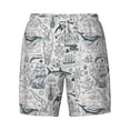 thumbnail image 4 of Lsque Mens Swim Trunks Vintage Sailboats Pattern - Bathing Suit Compression Liner - Beach Swim Shorts Swimwear - (S-3XL) - Stretch Quick Dry -Large, 4 of 9