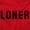 Red, variant on Loner Simple Anti Social Statement Zip Up Hoodie Men's Women's Brisco Brands X