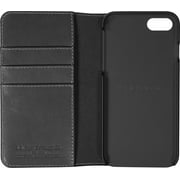 Platinum Folio Wallet Case - Flip cover for cell phone - genuine leather, polycarbonate - charcoal - for Apple iPhone 7/8 SE 2020