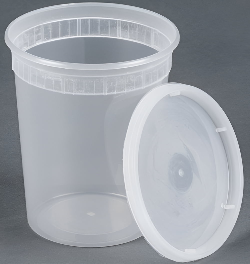 25 sets 32oz plastic soup/Food container with lids