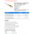 thumbnail image 2 of Rear Shock Absorber - Compatible with 2010 - 2015 Chevy Camaro 2011 2012 2013 2014, 2 of 2