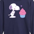 thumbnail image 3 of Peanuts - Snoopy Heart Cupcake - Youth Long Sleeve Tee, 3 of 6