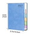 thumbnail image 3 of 2027 A5 Daily Planner Notebook, Faux Leather Hardcover Calendar Organizer, Date‑Marked One Page Per Day Journal, Portable Scheduler for Work Study Daily Goal Planning, 3 of 6