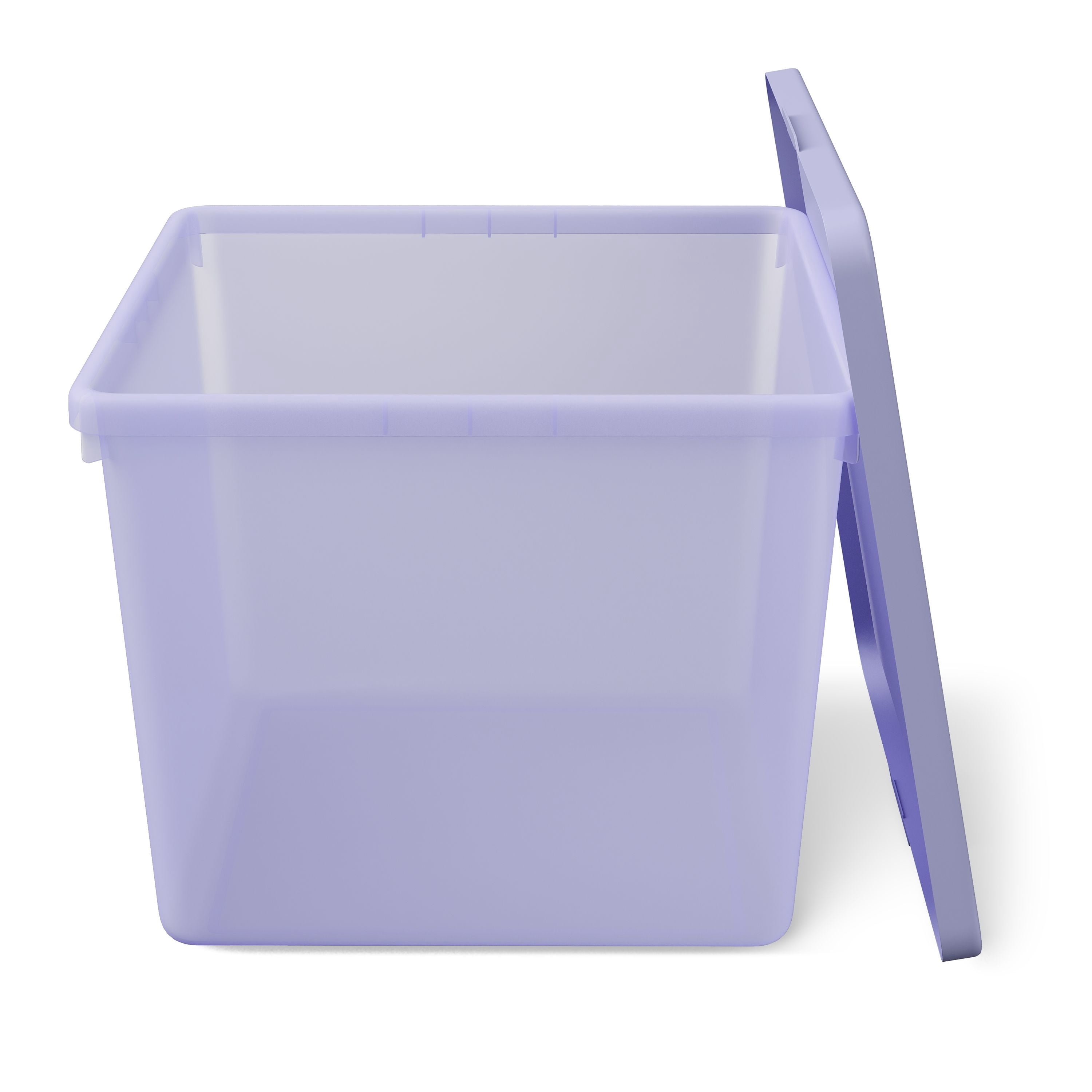 Mainstays Kids Purple Large Plastic Storage Bin with Lid
