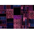 thumbnail image 1 of Ahgly Company Indoor Rectangle Patchwork Purple Transitional Area Rugs, 2' x 3', 1 of 4