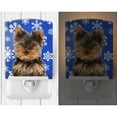 thumbnail image 2 of Caroline's Treasures KJ1181CNL Winter Snowflakes Holiday Yorkie Puppy / Yorkshire Terrier Ceramic Night Light, 6x4x3",, 2 of 2